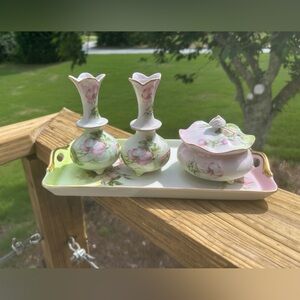 Vintage Antique Nippon vanity set